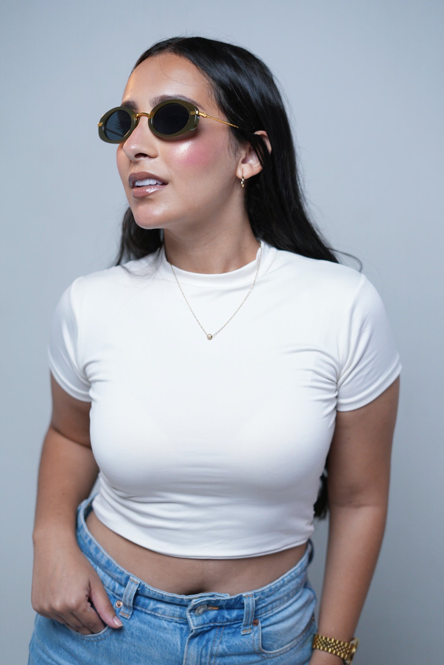 Crop tops Saja - Bonewhite