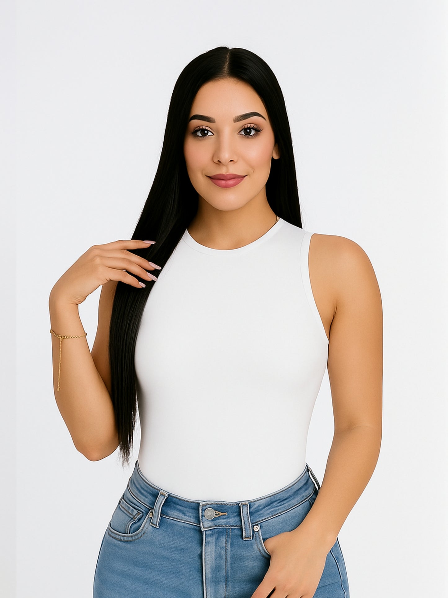 Bodysuit White Curve